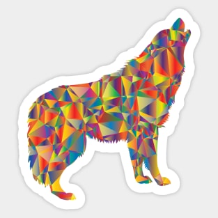 The Abstract Wolf Sticker